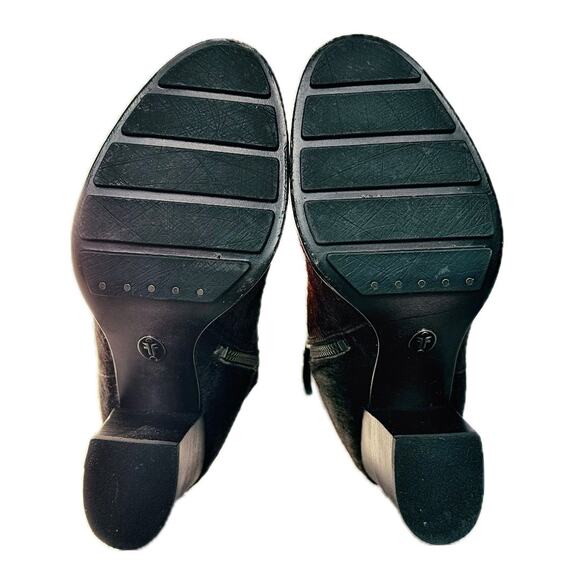 FRYE Parker Short Calf Hair On Black Ankle Bootie Boots - Picture 5 of 6